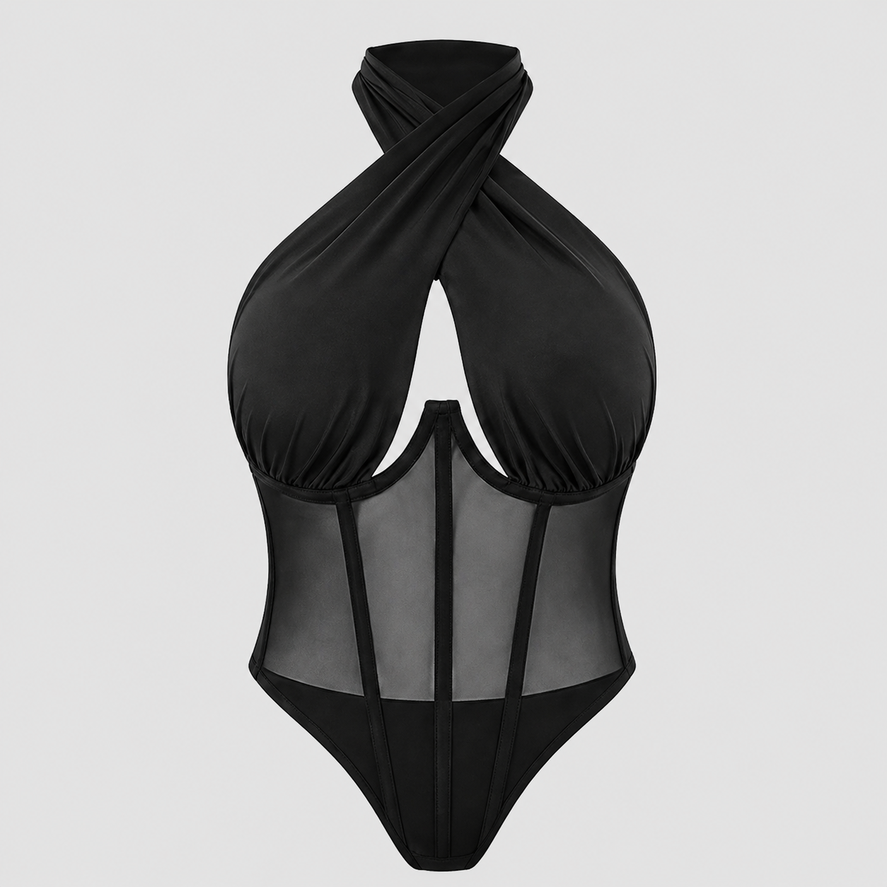 Corsetto con scollo all'Americana