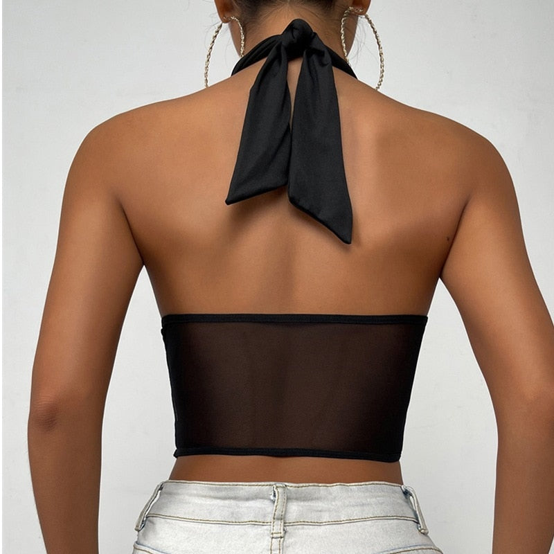 Corsetto con scollo all'Americana
